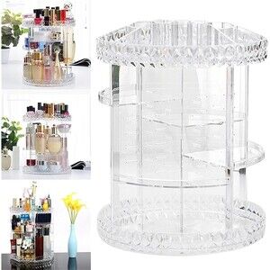 Cosmetic storage organizer 360 Rotating acrylic stand Multifunction makeup stand